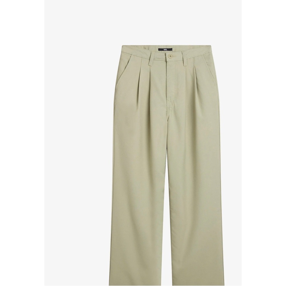 Streetwear Vans Indie Skater Relaxed Wide Leg Pleated NEW Pants Tan Size 24